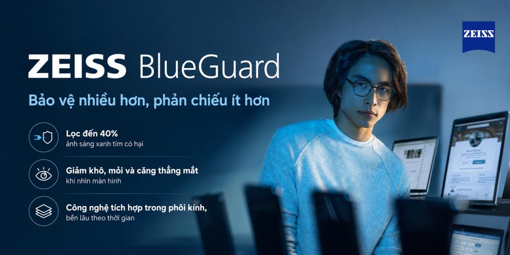 ZEISS BlueGuard - tròng kính chống ánh sáng xanh cho dân văn phòng