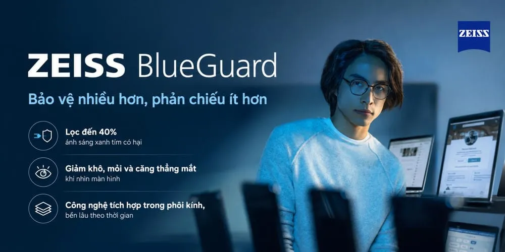 ZEISS BlueGuard - tròng kính chống ánh sáng xanh cho dân văn phòng
