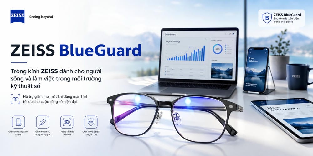 ZEISS BlueGuard - tròng kính chống ánh sáng xanh cho dân văn phòng