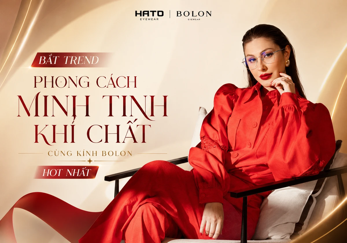 Ảnh đại diện blog “Bắt Trend Phong Cách Minh Tinh Khí Chất Cùng Những Mẫu Kính Bolon Hot Nhất” khắc họa người mẫu nữ đeo kính Bolon với thần thái sang trọng, hiện đại và cuốn hút. Hình ảnh làm nổi bật phong cách thời trang cao cấp, vẻ đẹp minh tinh khí chất và xu hướng mix & match kính Bolon trong phong cách sống hiện đại.