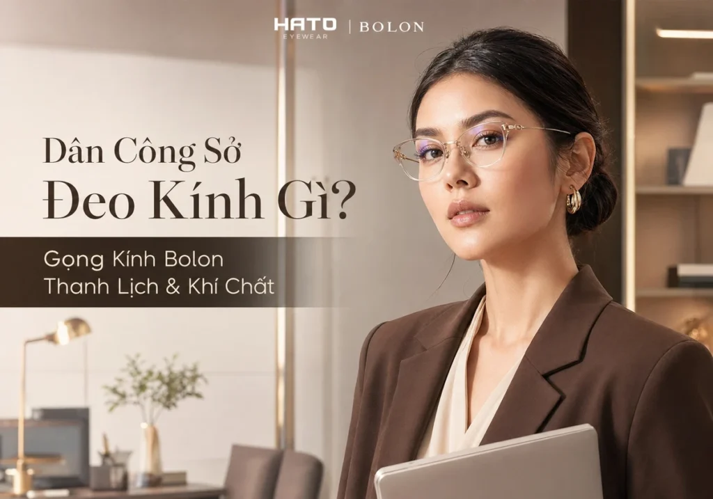Gợi ý gọng kính Bolon thanh lịch cho dân công sở, thiết kế thời trang, sang trọng, dễ phối blazer và outfit văn phòng hiện đại.
