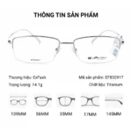 ExFash EF83291T Gọng Kính Nửa Khung