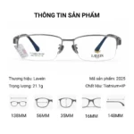 Lavein 2025 Gọng Kính Nửa Khung Titanium IP – Chính Hãng