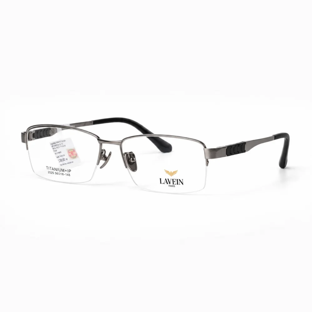 Lavein 2025 Gọng Kính Nửa Khung Titanium IP – Chính Hãng