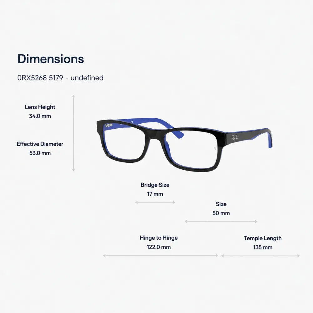 RayBan 0RX5268 Gọng Kính - Tem Chính Hãng Luxottica