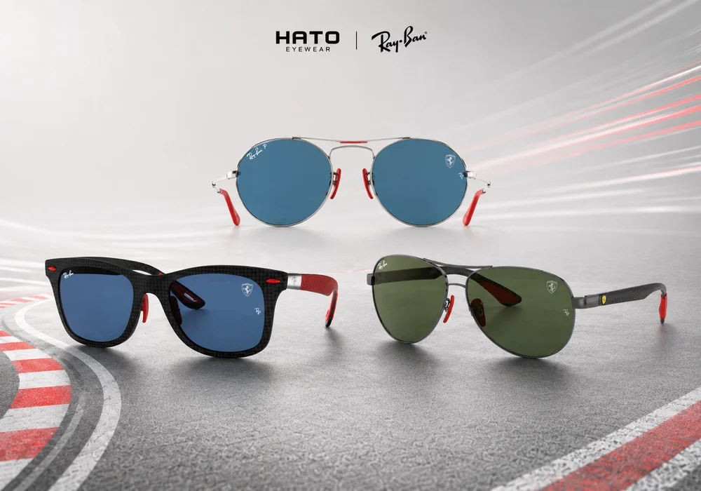 Ray-Ban Ferrari chính hãng tại Hato Eyewear với thiết kế kính mát thể thao cao cấp, cảm hứng từ Scuderia Ferrari và phong cách đua xe sang trọng.