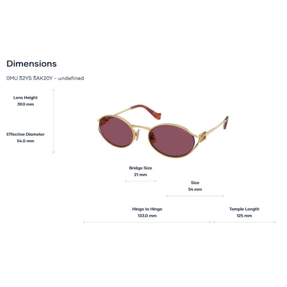 Kính Mát Miu Miu 0MU 52YS – Tem Chính Hãng Luxottica
