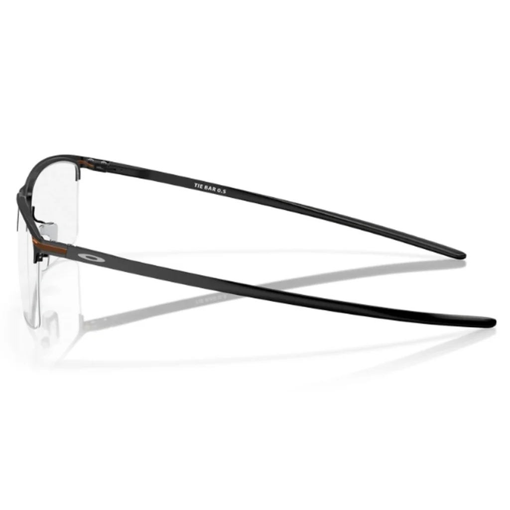 Ảnh gọng kính Oakley Tie bar 0.5 0OX5140 thiết kế thể thao nửa khung, màu satin black hiện đại, chất liệu titanium nhẹ bền, phù hợp lắp tròng cận, viễn, loạn hoặc chống ánh sáng xanh. Sản phẩm chính hãng Luxottica, phong cách mạnh mẽ, gọn nhẹ và dễ đeo hằng ngày.