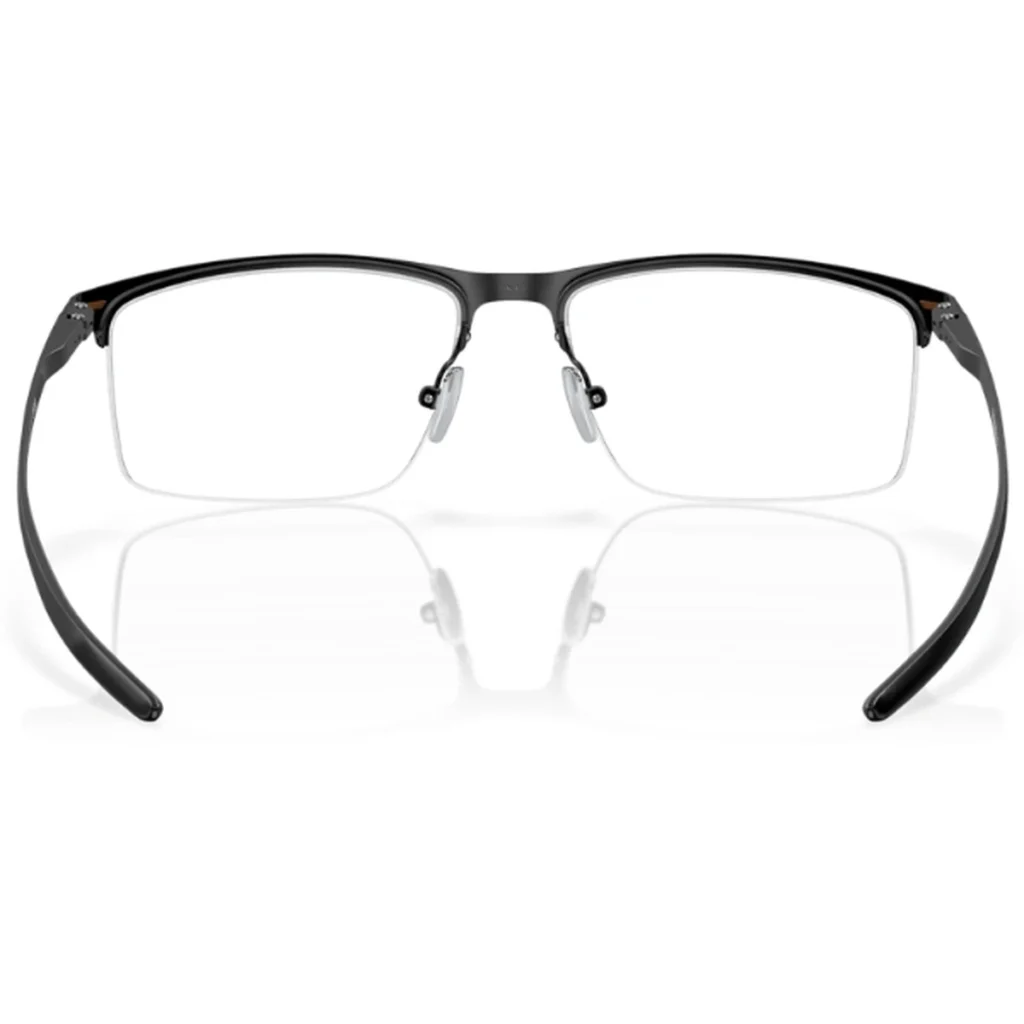 Ảnh gọng kính Oakley Tie bar 0.5 0OX5140 thiết kế thể thao nửa khung, màu satin black hiện đại, chất liệu titanium nhẹ bền, phù hợp lắp tròng cận, viễn, loạn hoặc chống ánh sáng xanh. Sản phẩm chính hãng Luxottica, phong cách mạnh mẽ, gọn nhẹ và dễ đeo hằng ngày.