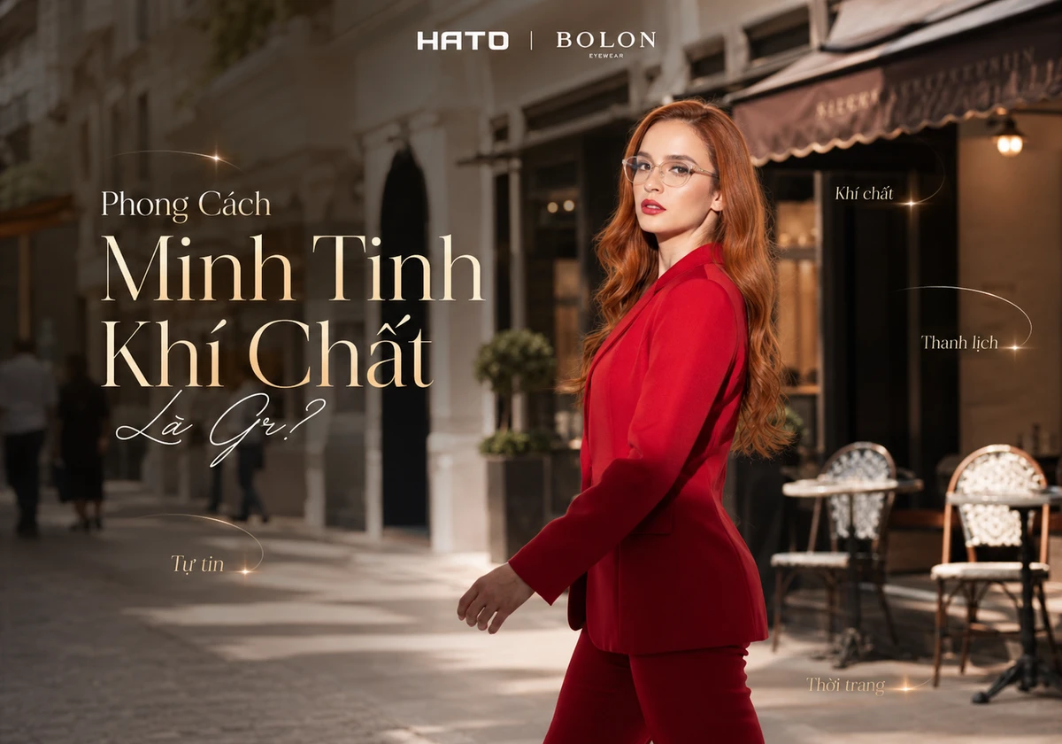 Ảnh lifestyle fashion blog chủ đề “Phong Cách Minh Tinh Khí Chất Là Gì?” thể hiện người mẫu nữ đeo kính Bolon trong phong cách celebrity street style sang trọng, thanh lịch và cuốn hút. Hình ảnh làm nổi bật thần thái tự tin, outfit blazer cao cấp và mẫu kính Bolon thời trang trong bối cảnh phố hiện đại.