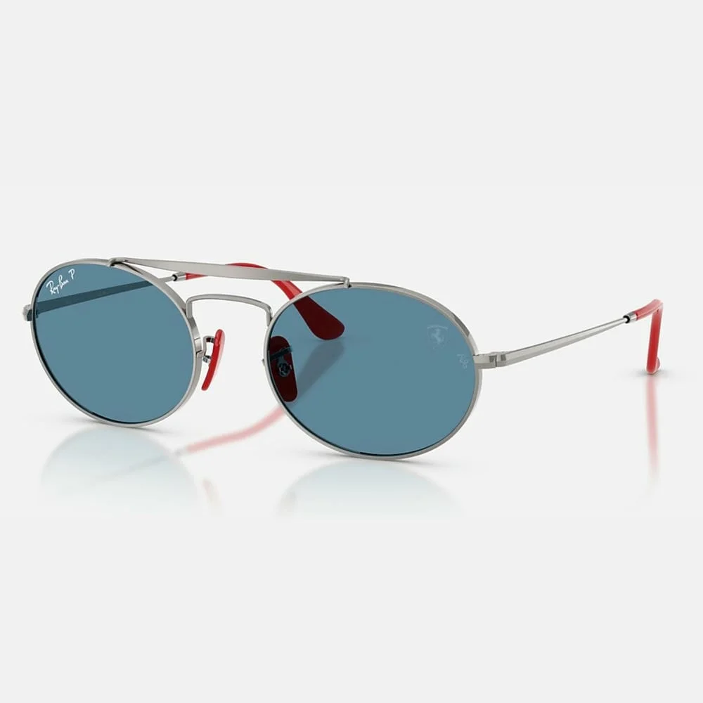 Kính Ray-Ban Ferrari dáng aviator tròng xanh dương phong cách thể thao cao cấp