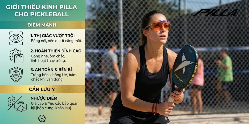 Đánh Giá Chi Tiết Kính Pilla Pickleball: Món Phụ Kiện Đắt Đỏ Này Có Thực Sự Đáng Tiền?