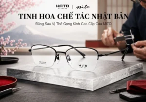 Hình ảnh đại diện bài viết về tinh hoa chế tác Nhật Bản phía sau vị thế gọng kính MITO cao cấp, nổi bật với thiết kế titanium thanh mảnh, chính xác và tinh tế.