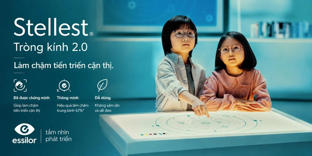 Tròng kính Essilor Stellest 2.0: Rõ nét, dễ đeo và phù hợp với trẻ em