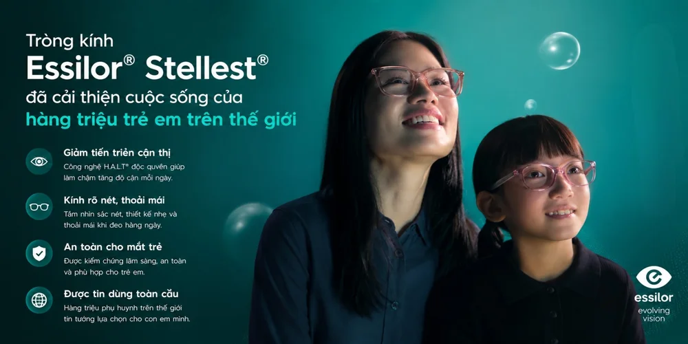 Tròng kính Essilor Stellest 2.0: Rõ nét, dễ đeo và phù hợp với trẻ em