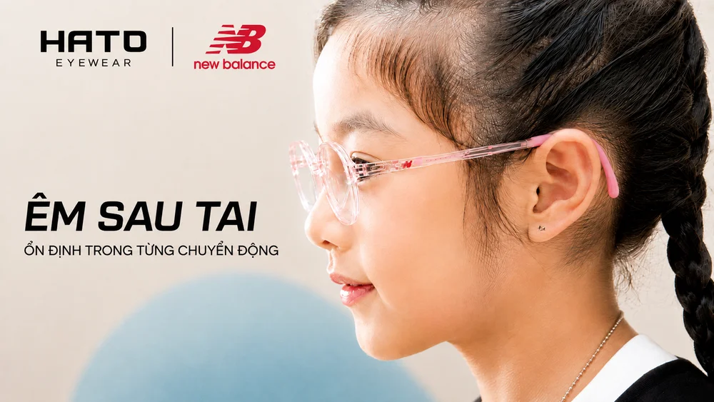 Đuôi càng silicon công thái học của kính New Balance trẻ em.