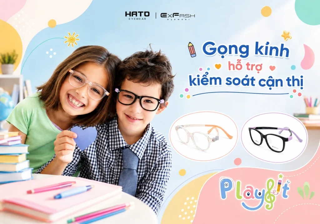 Gọng kính kiểm soát cận thị trẻ em Exfash Playfit