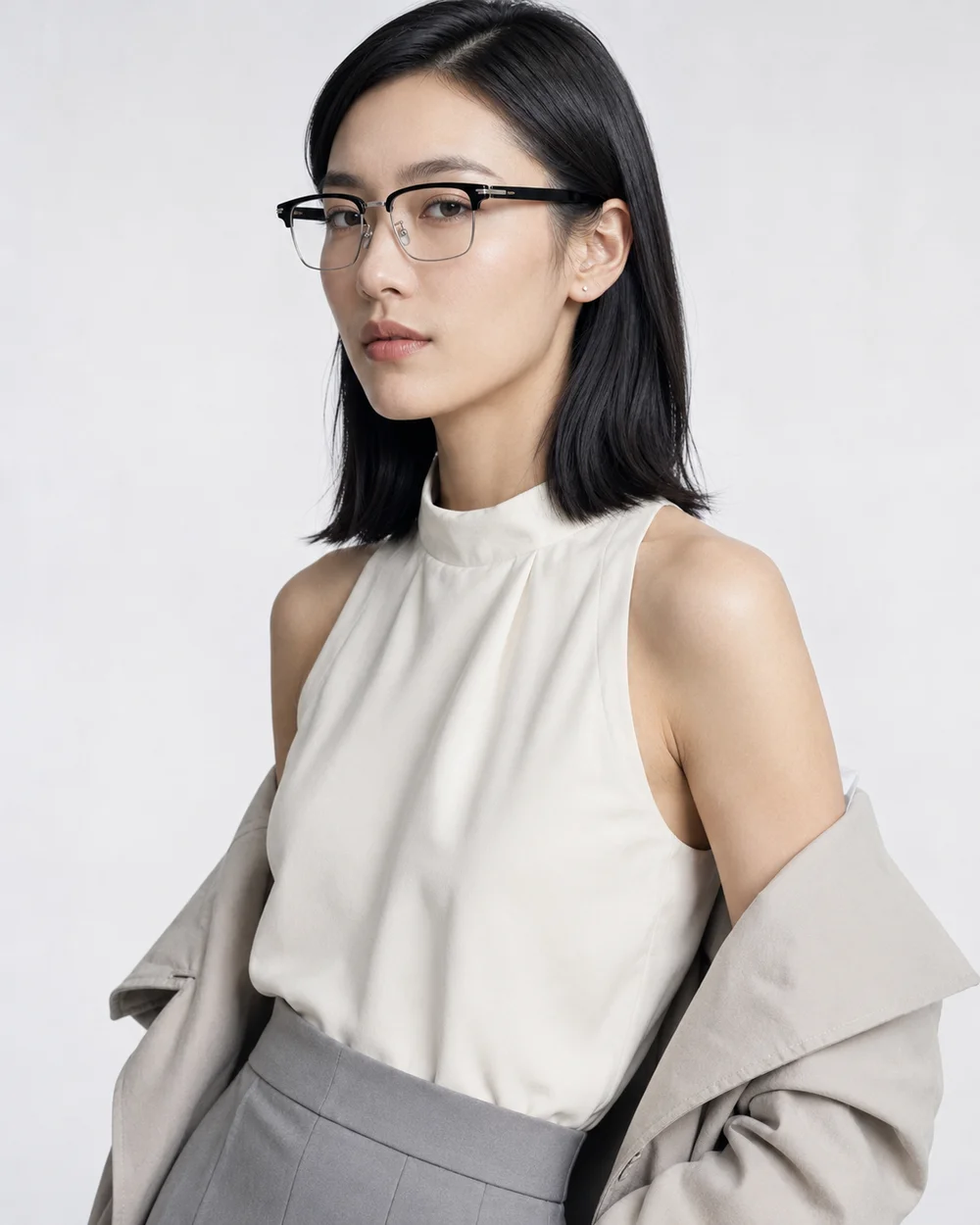 Gọng Kính Nửa Khung Glazt 535