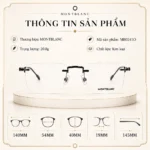 Kính Không Gọng MontBlanc MB0241O – Tem Chính Hãng Vina Optic, Made In Japan, Full Box