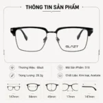 Gọng Kính Nửa Khung Glazt 518 – Thiết Kế Vuông Hiện Đại