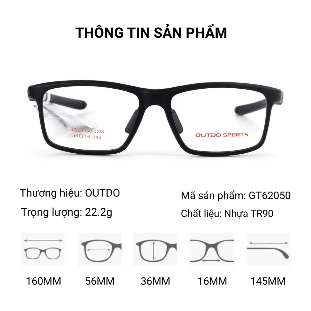 Gọng Kính Outdo Sports GT62050 – Tem Chính Hãng 101