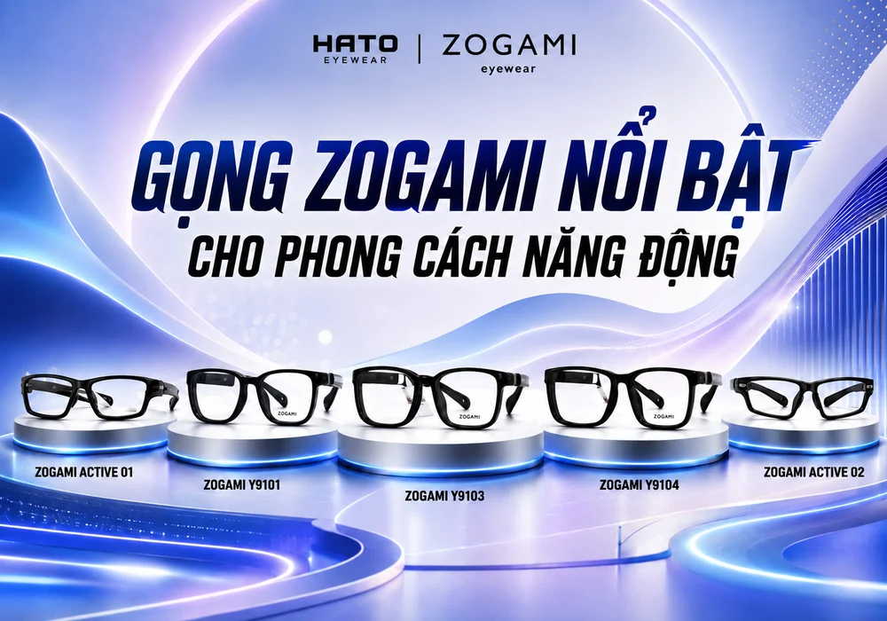 Gọng kính thể thao Zogami nổi bật cho phong cách năng động tại Hato Eyewear