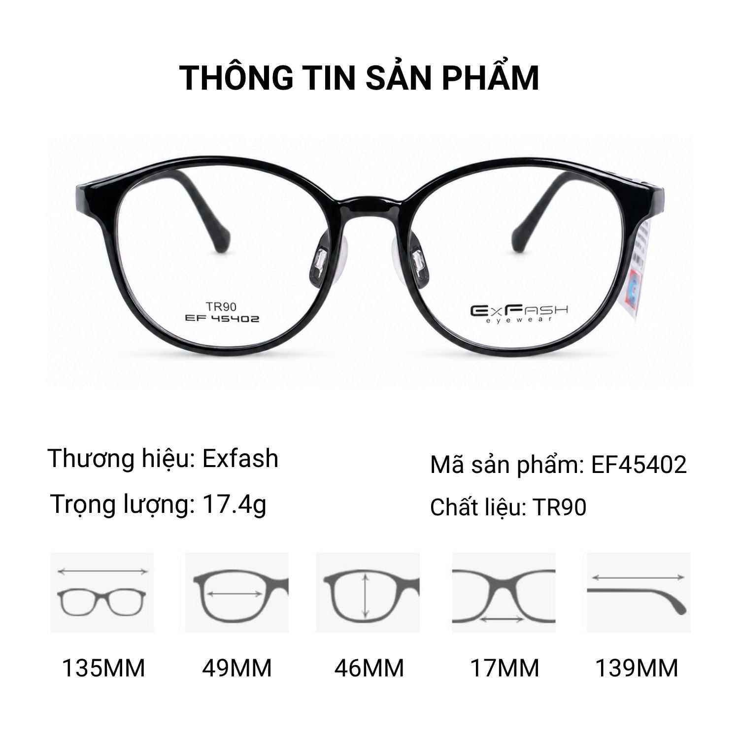 Gọng Kính Trẻ Em Exfash Kids Playfit EF45402 - Tem Chính Hãng 101
