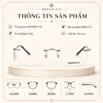 Kính Không Gọng MontBlanc MB0071O – Tem Chính Hãng Vina Optic, Made In Japan, Full Box