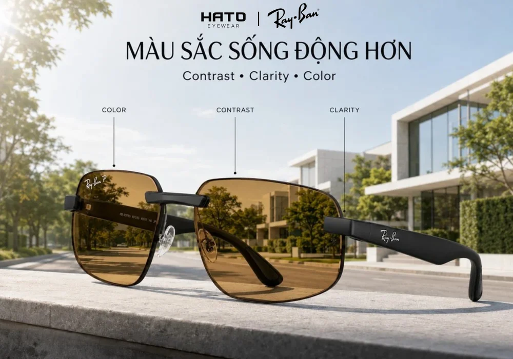 Ray-Ban Polarized S tăng cường màu sắc độ tương phản và độ rõ hình ảnh