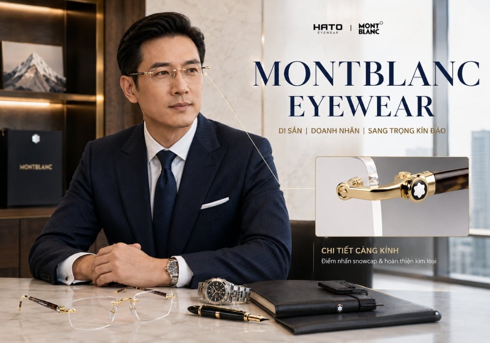 Montblanc Eyewear phong cách doanh nhân sang trọng kín đáo tại Hato Eyewear