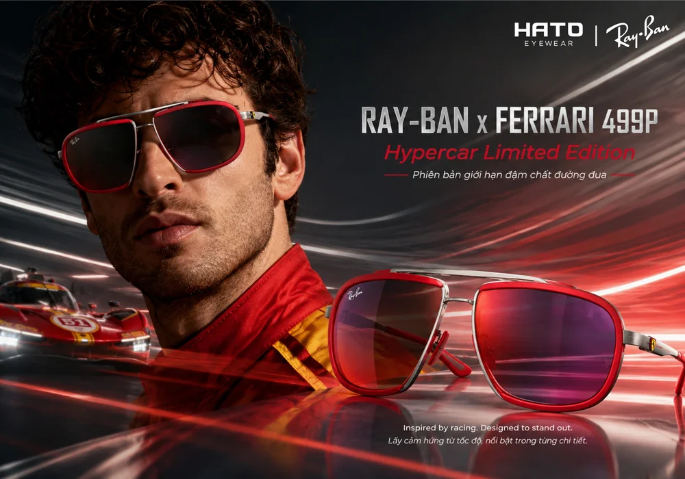 Ray-Ban x Ferrari 499P Hypercar – Kính Limited Edition Đậm Chất Đường Đua