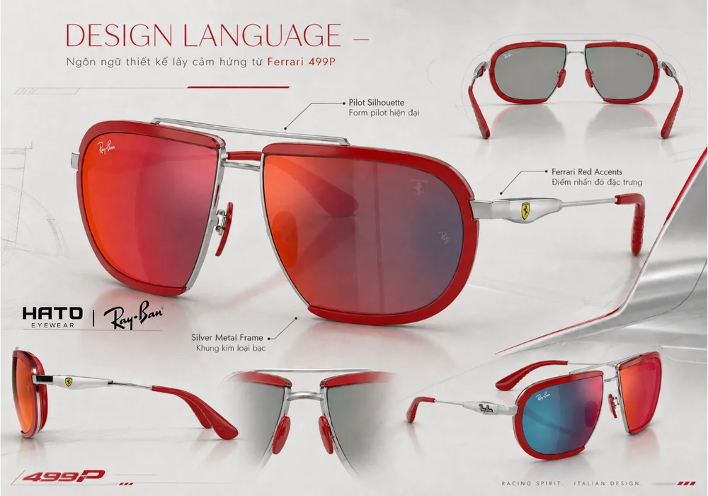 Ray-Ban Ferrari 499P Hypercar – Kính Limited Edition Đậm Chất Đường Đua