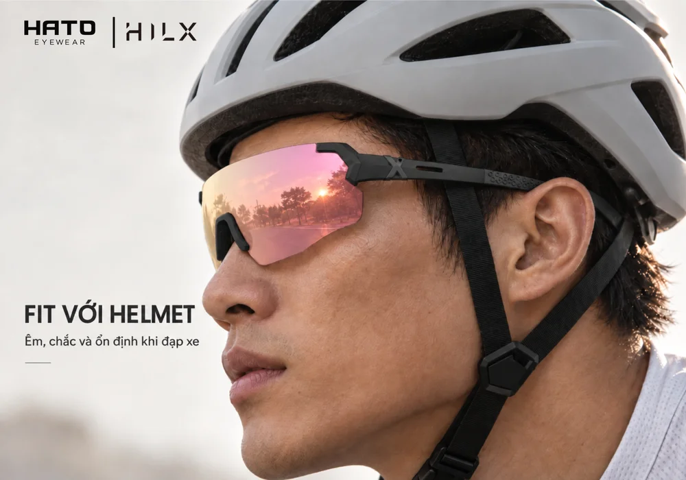 Cách chọn kính HILX đạp xe phù hợp với mũ bảo hiểm