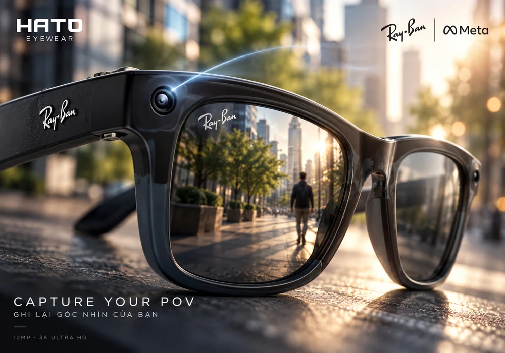 Camera 12MP quay video 3K Ultra HD trên Ray-Ban Meta Gen 3