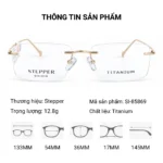 Gọng Kính Không Gọng Stepper SI-85869 Titanium - Chính Hãng