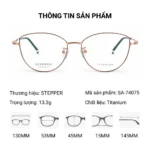 Gọng kính mắt mèo STEPPER SA-74075 Titanium chính hãng