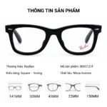 Gọng Kính Ray-Ban 0RX5121F Original Wayfarer Optics – Tem Chính Hãng Luxottica