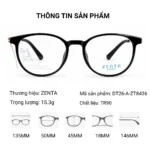 Gọng Kính Tròn ZENTA DT26-A-ZT8436
