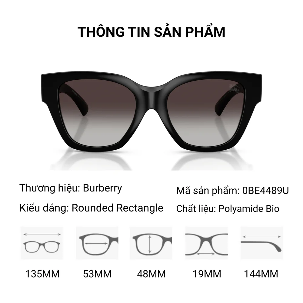 Kính Mát Burberry 0BE4489U - Tem Chính Hãng Luxottica, Kích Hoạt Code Bảo Hành