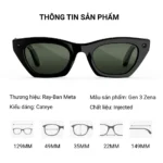 Kính Thông Minh Ray-Ban Meta Gen 3 Zena Chính Hãng, New Seal