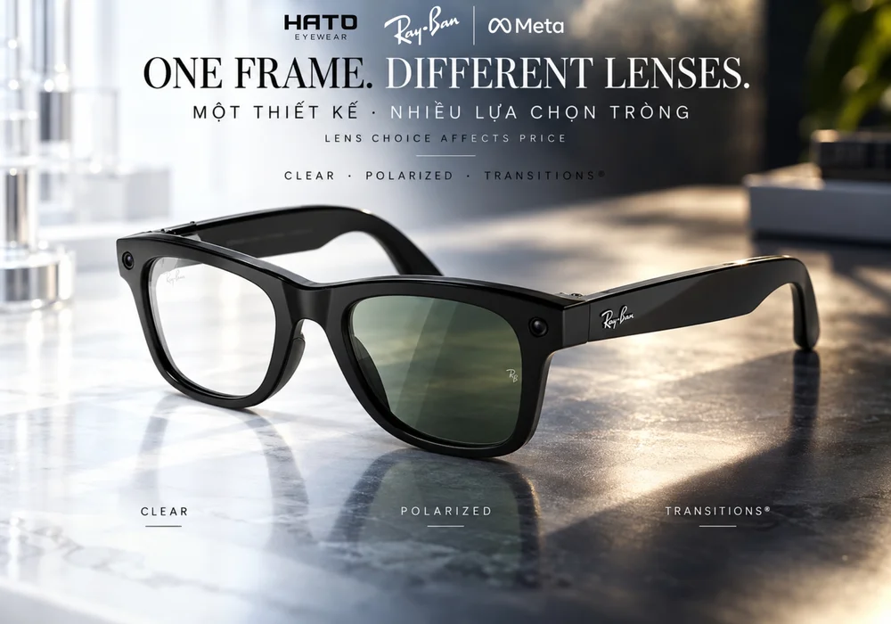 ray-ban meta gen 3 giá Clear Polarized Transitions