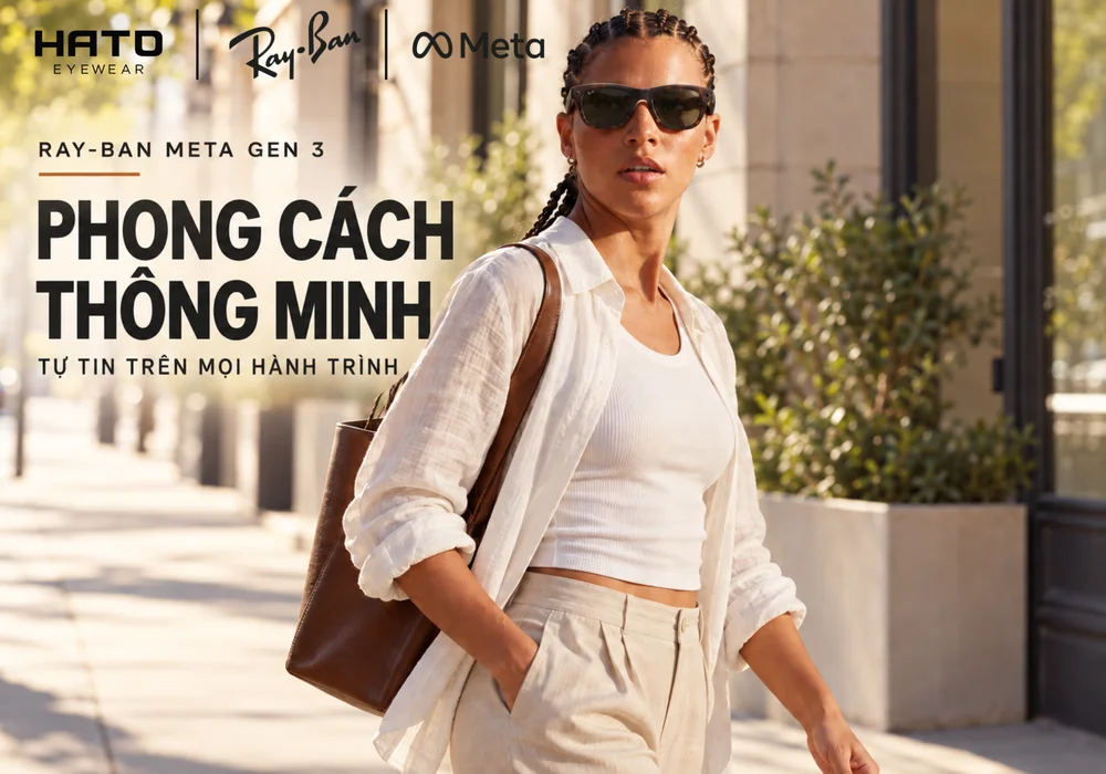 Người dùng đeo Ray-Ban Meta Gen 3 ghi lại khoảnh khắc khi di chuyển