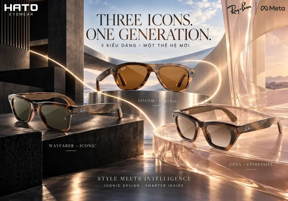 Ray-Ban Meta Gen 3 Wayfarer Aviator Zena trong so sánh Ray-Ban Meta Gen 3 vs Gen 2