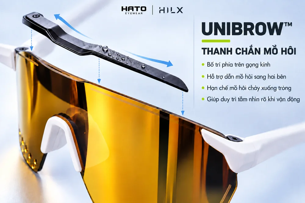 Thanh chắn mồ hôi UNIBROW trên kính thể thao HILX