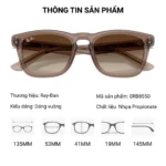 Kính Mát Ray-Ban 0RB2238 chính hãng dáng vuông trong suốt