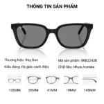 Kính Mát Ray-Ban 0RB2243D chính hãng gọng Havana sọc