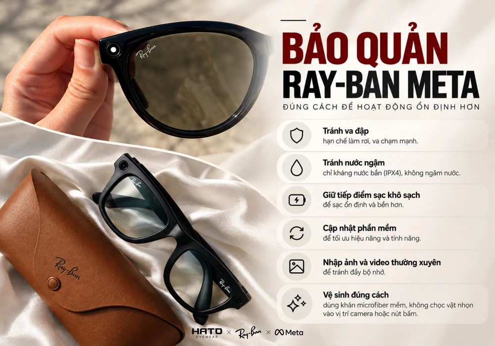 Camera Ray-Ban Meta không hoạt động – hướng dẫn kiểm tra lỗi và sửa chữa tại Hato Eyewear.
