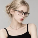 Gọng kính Exfash EF45405 chữ nhật bo góc màu đen TR90 chính hãng