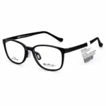 Gọng kính Exfash EF45405 chữ nhật bo góc màu đen TR90 chính hãng