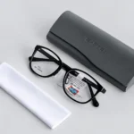 Gọng kính Exfash EF45405 chữ nhật bo góc màu đen TR90 chính hãng